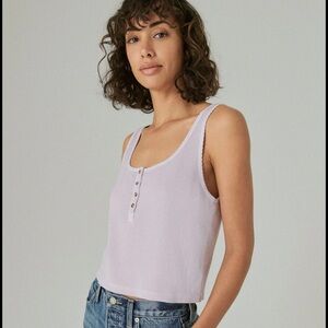 Lucky Brand Lavender Waffle Boy Tank Size Large